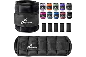 ‎SPORTNEER Sportneer Verstellbare Knöchelgewichte: 1 Paar 0,9/1,8/2,7/3,6/4,5 kg Handgelenkgewichte Beingewichte für Frauen Männer Gym Fitness Workout Walking Joggen 2,2 kg pro Knöchel, 4,5 kg pro Paar