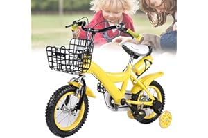 WSIKGHU Bicicletta per bambini da 12 pollici, per ragazzi e ragazze, per principianti, con ruote di supporto e cestino, adatta per bambini di età compresa tra 2 e 5 anni