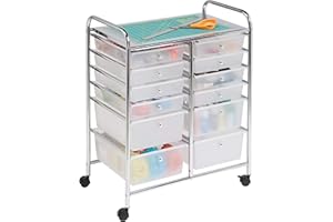 Honey-Can-Do CRT-01683 Carrello Scorrevole a 12 cassetti, Metallo, 27.94x40.64x78.10 cm