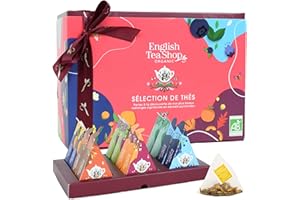 English Tea Shop - Coffret thés et infusions biologiques - 12 sachets pyramides - Sélection de thés - Cadeau thé