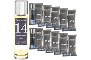 CARAVAN FRAGANCIAS Perfume de Hombre Nº14 de 150 ml + Set de 10 Viales de Fragancias Masculinas distintas de Caravan para descrubir nuevos aromas