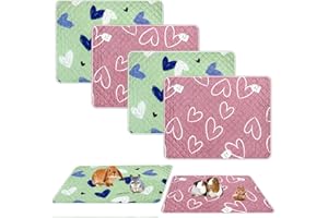 MISS GOOD 4 Pack Guinea Pig Cage Liner Guinea Pig Bedding Reusable Fast Absorbent Waterproof Puppy Pee Pads Washable Air Dried Pee Mat for Small Animals Pet Cat Chinchillas Hamster Rabbit Bedding 27‘’ x 19‘’