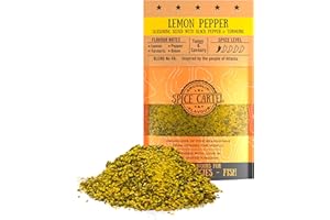 Mélange d'assaisonnement au citron et au poivre de Spice Cartel. Sachet refermable de 100 g. Assaisonne plus de 3 kg de protéines. Mélange artisanal de qualité supérieure au Royaume-Uni.