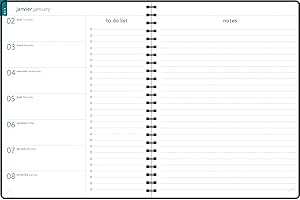 Exacompta 2710042E - Recharge agenda semainier de bureau EasyTime 27S spiralé - 21 x 27 cm - Janvier à décembre 2026 - Papier blanc