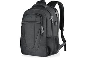 ‎BIKROD BIKROD Rucksack Herren, Schulrucksack Jungen Teenager, Großer Wasserdichtem, 17.3 Zoll Laptoptasche mit USB Ladeanschluss, Backpack für Arbeit Reisen Wandern mit Anti Diebstahl Tasche