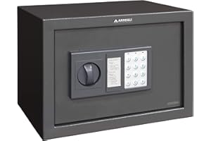 ARREGUI Class T20EB Cassaforte in Acciaio con Serratura Elettronica, Cassaforte a Mobile per Abitazioni, Tastiera con Codice Programmabile, con Chiave di Emergenza, 20 x 31 x 20 cm, 9 L