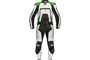‎XLS XLS Lederkombi, Herren Zweiteiler, Kawa Grün, Echtleder, zweiteilige Motorradkombi