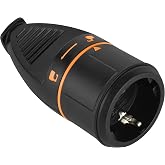 Electraline 71935 Schuko Electralock socket equipped with a locking mechanism that prevents accidental disconnection of the p