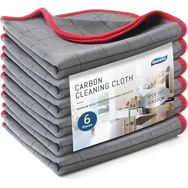 12 Chiffons Microfibre Lavables 30x30cm - Pour Maison, Voiture, Vitres - Super Absorbants