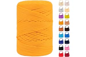 LEREATI Corde Macramé 3mm x 170m, Corde Polyester Fil Macramé Polypropylène pour Macramé, Ficelle Macramé pour DIY Artisanat, Sac à Main, Décoration de la Maison (Jaune d'or)