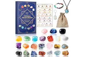 ‎GOFFII Adventskalender 2025 Für Frauen Kristall, 24 Tage Weihnachtskalender Countdown Mit Natürlichen Edelsteine, Das Schönste Geschenk Für Frauen, Kinder Und Ihre Liebsten