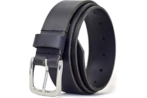 Ashford Ridge 35mm Real Leather Belt - Made in Dorset, England - Mens - Womens - Unisex for Jeans and Trousers (Nickel Free)