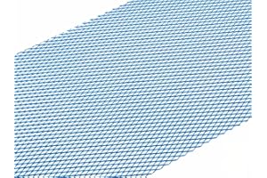 ‎PHIL TRADE Aluminium Racing Grille Tuning Grille 33 x 100 cm Blue Aluminium