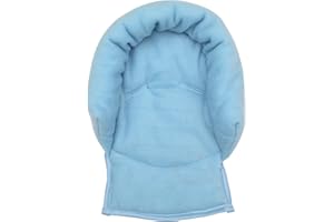 OLOBABY UNIVERSAL Infant Baby Toddler car seat, stroller head support pillow - Soft Polar Fleece (b blue)