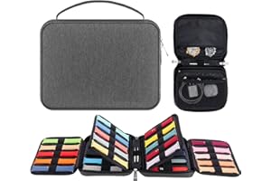 Enbagold Bolsa de Organizador de Correa de Reloj, Correa de Reloj de Organizador para 40 Correas, Nailon Impermeable Caja de Almacenamiento de Correa de Reloj para Banda de Reloj y Pasadores (Gris)