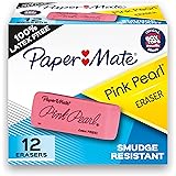 PAPERMATE Paper Mate Pink Pearl Erasers, Large, 12-Count