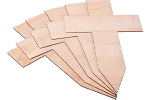 DECOCRAFT Large Wood Crosses for Crafts, 10 Pack, Unpainted Plywood Arts and Crafts Crucifix, DIY Red Poppy Remembrance Plaque and Memorial Displays, Unfinished Wooden Ornaments 26x25cm