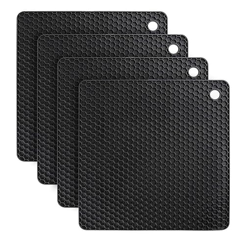 flintronic Silikon-Topfuntersetzer, 4er-Set