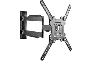 ‎POPPSTAR Poppstar obrotowy uchwyt ścienny do telewizora do płaskich i zakrzywionych ekranów 32-55- calowych do 32 kg(VESA do 400 x 400mm), uchylny