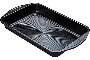 Circulon Ultimum Deep Baking Tray Non Stick - Rectangular Cake or Roasting Tin, Durable Carbon Steel, Freezer and Dishwasher Safe Bakeware, 39.5 x 25 x 5cm, Black