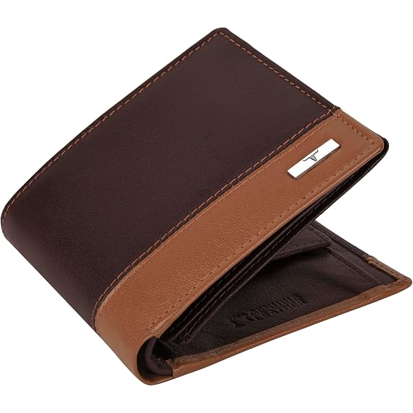 Urban Forest Genuine Leather Men's Wallet - Slim Bifold With Card Slots, Coin Pocket & ID Window (Sand/Red) - View #14