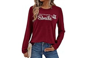 Pawate Damen Langarmshirt Bedruck Oberteile Langarm Shirts Herbst Basic Tops Tunika