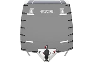 GADLANE Przednia osłona przyczepy kempingowej - przednia osłona holownicza przyczepy kempingowej z diodami LED o wysokiej widoczności (szara)