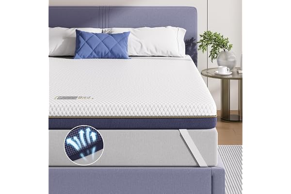 BedStory Bäddmadrass på 10 cm av H3 & H4 Memory Foam, Öko-Tex-certifierad, för en hårdare bäddmadrasshöjd