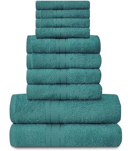 Set Asciugamani Gaveno Cavailia 10 Pezzi - 100% Cotone Egiziano, 4 Viso, 4 Mani, 2 Bagno - Foto 6