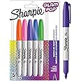 Sharpie Glam Pop Permanent Markers | Fine Point for Bold Details | Assorted Vibrant Colours | 5 Marker Pens