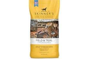 SKINNERS Skinner’s Field & Trial Chicken & Rice – Complete Dry Adult Dog Food, Sensitive, Gentle Digestion, 15kg