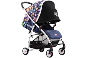 Baciuzzi, passeggino leggero, pieghevole, compatto con chiusura lampo semplice e pratica ad una mano, passeggino accessoriato, traspirante, BX Mare