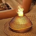 Flame Aromatherapy Diffuser with Crystal Ball, Super Quiet 7 Colour Scented Oil Vaporizer Humidifier for Home, Office, Auto-Off