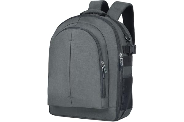 FATMUG Camera Backpack for DSLR, Lens, Accessories and Laptop (13"), Tripod Holder (Dark Grey)