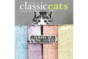 Classic Cats | 2024 12 x 24 Inch Monthly Square Wall Calendar | Graphique de France | Kittens Pets Feline