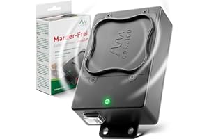 GARDIGO® Répulsif Anti Martres à Ultrasons avec Fréquences Variables | Répulsif Anti Fouines & Rongeurs Fonctionne sur Piles pour Auto, Garage, Grenier | Remplacement Facile des Piles