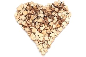 OIJOIYOI 500 Pcs Wooden Hearts, Heart Wooden Discs, Unfinished Blank Wooden, Basswood Sheets Decorations for DIY Arts and Crafts, Wood Burning, Decoration