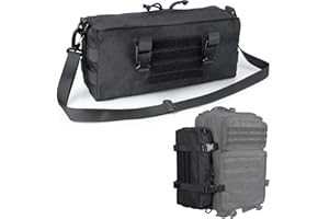 WYNEX Incremento tattico Molle Pouch, sacchetti verticali EDC Utility Sling Bag Militare multiuso di grande capacità con tracolla Attacco impermeabile Design modulare