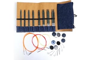 KnitPro - Set di aghi intercambiabili KnitPro Wood Indigo - 1 set