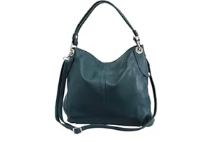 AMBRA Moda Borsa da donna di vera pelle, borsa a spella GL012