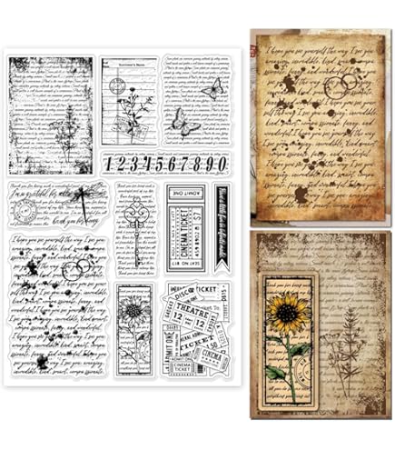 Timbro in Silicone Trasparente Timbro Numeri Lettere Alfabeto PVC Planner Timbro Set Bambino Adulto DIY Craft Scrapbooking Carta Making Diario Album (Y38 Maiuscolo + Minuscolo