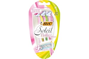 Bic 942807 Damska Maszynka do Golenia, 4 Ostrza, Wielokolorowy, 3 Sztuki