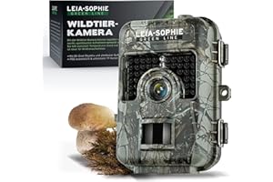 Leia-Sophie Wildkamera - 24MP Jagdkamera mit Bewegungsmelder Nachtsicht - Wildtierkamera wasserdicht IP66-0,6s schnelle Trigg