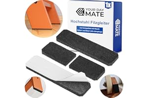 YOUR DAY MATE Filzgleiter für Hochstuhl, 1 Set, kompatibel mit HAUCK ALPHA+ und BETA+ Kinderhochstuhl mit Rollen, in Schwarz, zum Kleben, Filz Gleiter Stuhlbein Alpha Beta Plus, Babystuhl Bodenschoner selbstklebend