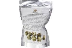 TEA SOUL Eastern Beauty Thé à Fleur en Feuilles avec Thé Vert/Fleurs de Jasmin/Lys 50 g - Lot de 8