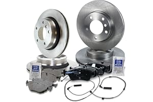 ATEC GERMANY BESTPRICE Set freni incl. dischi freno anteriori Ø 286 mm + posteriori Ø 276 mm + pastiglie freno anteriori e posteriori + contatto di usura, compatibile con BMW Serie 3 (E46)