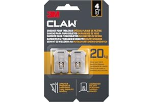 3M CLAW Drywall Picture Hanger 20 kg 3PH20-4WMR 4 hangers