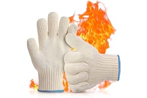 YHQZ 2 Pcs Oven Gloves Heat,Baking Gloves Grill Gloves with Fingers,Resistant Hot Surface Handler Oven Mitts,Heat Resistant OvenGloves,Non-Slip&Reusable Kitchen OvenGloves for Cooking,Baking,Grilling