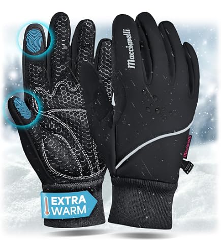 Alpensattel® Polartherm Fahrradhandschuhe [100% Wind - & WASSERDICHT] - Winterhandschuhe für Männer & Frauen bis -10 Grad