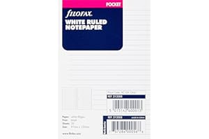 Filofax Pocket Ruled Notepaper - White